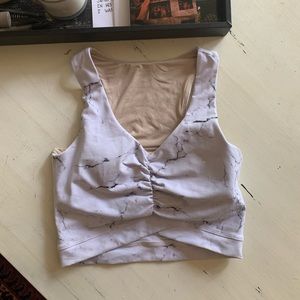 Buff bunny marble crop top
